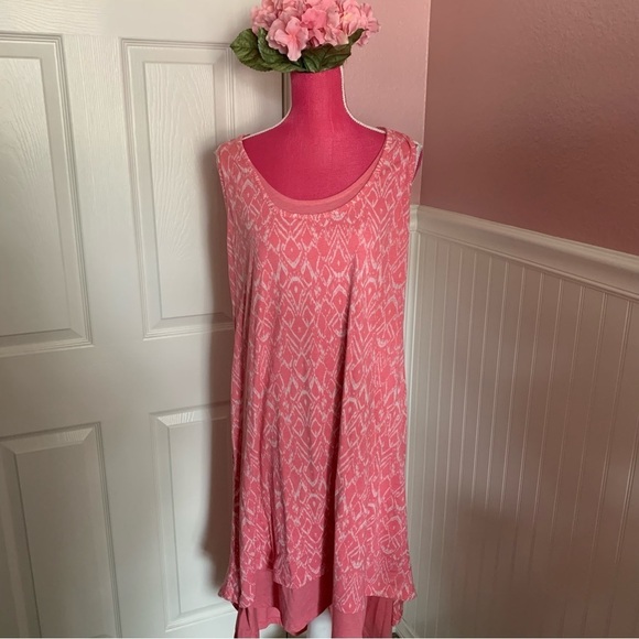 Coral XXL Mododoc Tank Dress - Picture 1 of 7